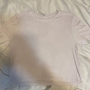 light blue crop top shirt